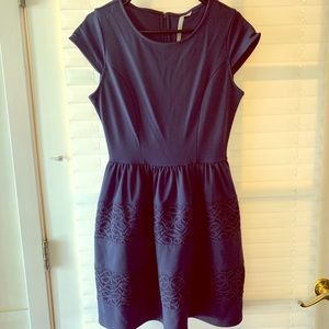 Blue cap sleeve dress